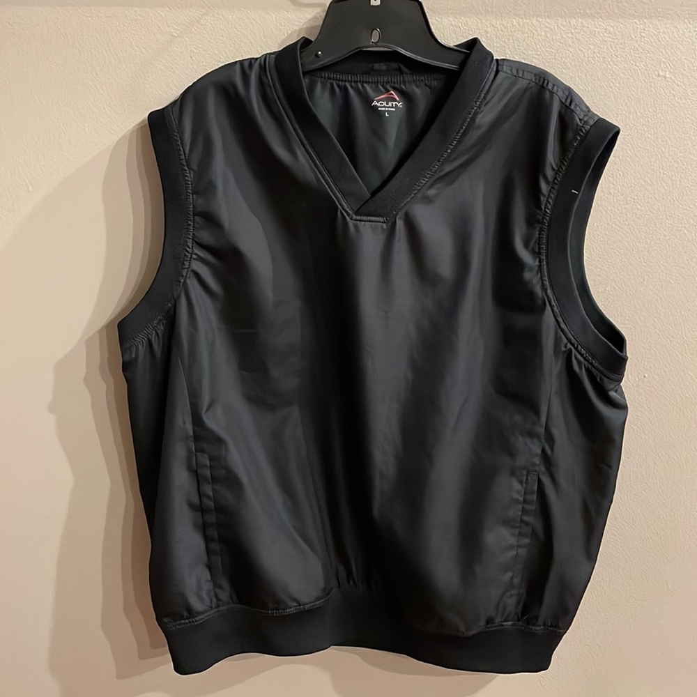 Acuity men’s weather golf pullover vest black size Large excellent like new cond